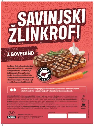 Savinjski žlinkrofi z govedino